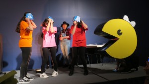 Students compete in the annual Halloween costume party lunch.