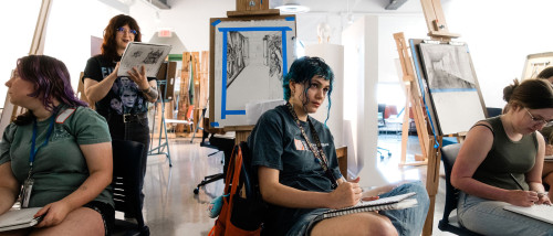 Moore students at the Philadelphia Museum of Art