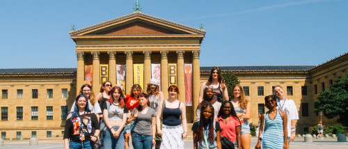 Moore students at the Philadelphia Museum of Art