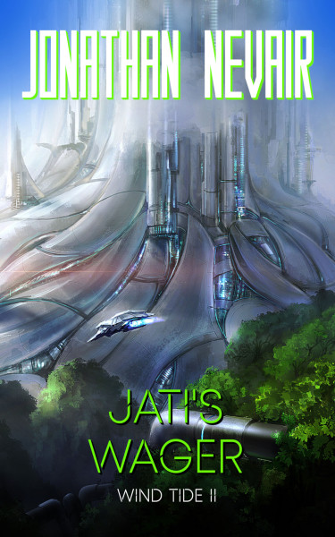 ebook cover for Jonathan Nevair's Jati's Wager designed by Jessica Moon. Art by Zishan Liu