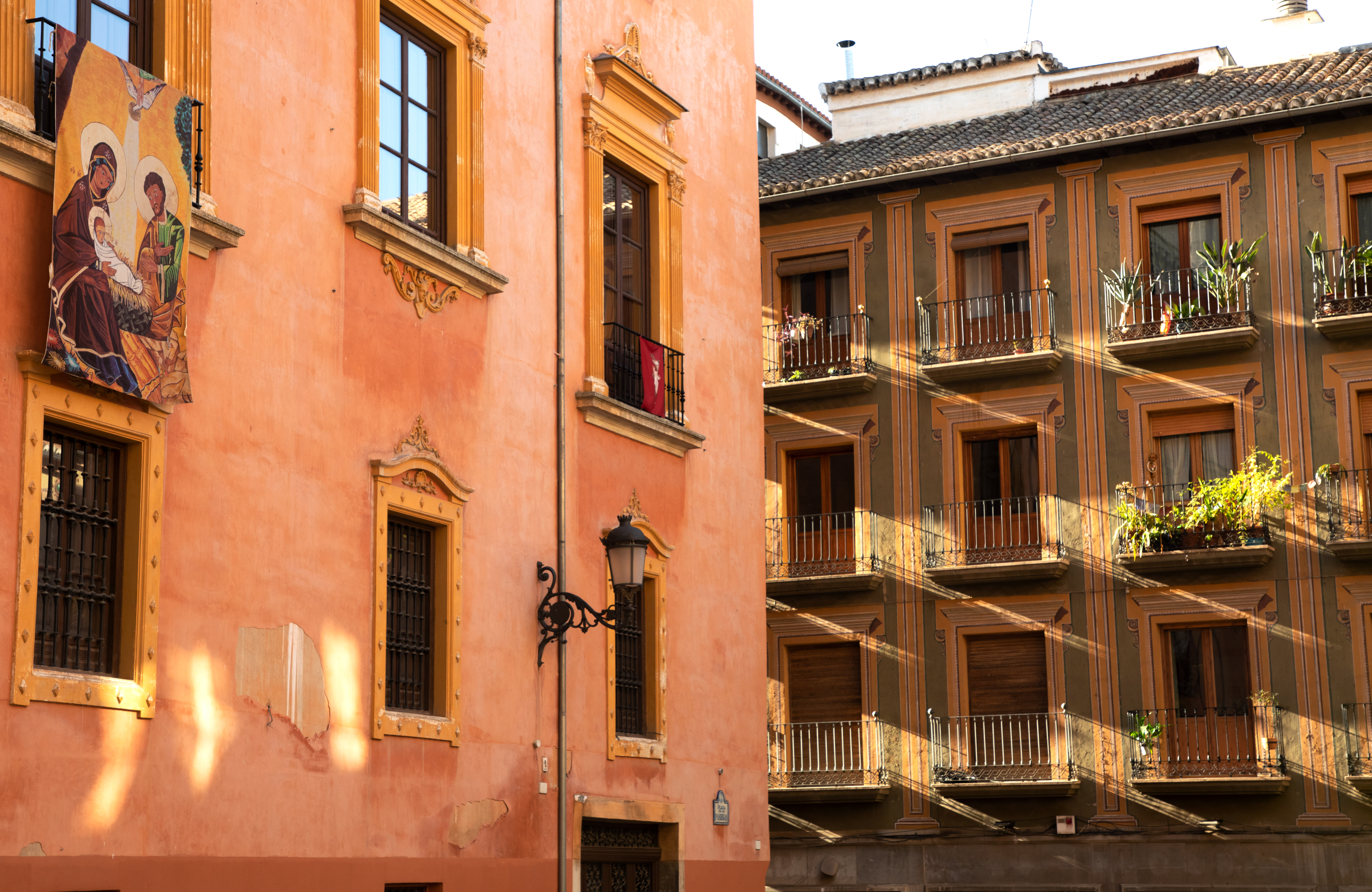 Balconies with plants