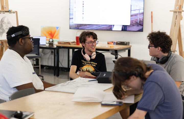 Students participating in art and design programming at Moore College of Art & Design